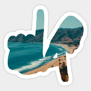 LA Hands, Beach v2 Sticker